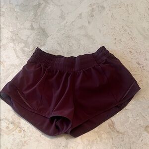 Women’s Hotty Hot Maroon Athletic Shorts - Lightweight Running Shorts. 2.5 in.